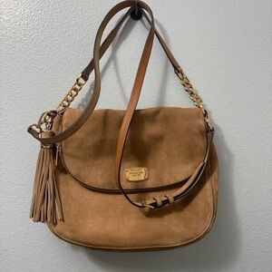 Michael Kors Bedford Suede medium Purse Shoulder and Crossbody fringe tassels